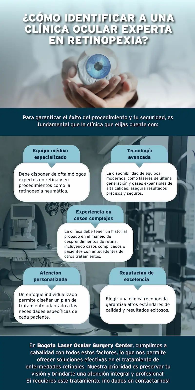 Factores clave para elegir una clínica experta en retinopexia 